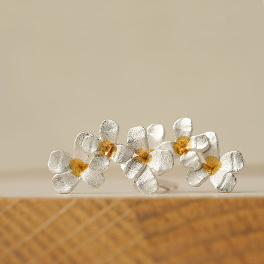 SLIVER FLOWER EARRINGS