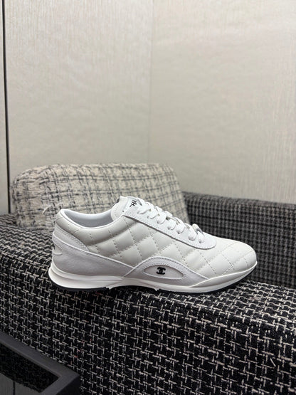 Chanel 26 Quilted Sneaker White in Lambskin 602471