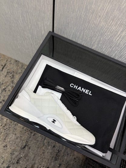 Chanel 26 Quilted Sneaker White in Lambskin 602471