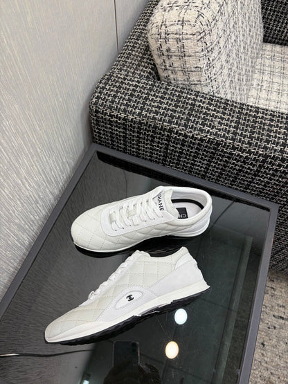 Chanel 26 Quilted Sneaker White in Lambskin 602471