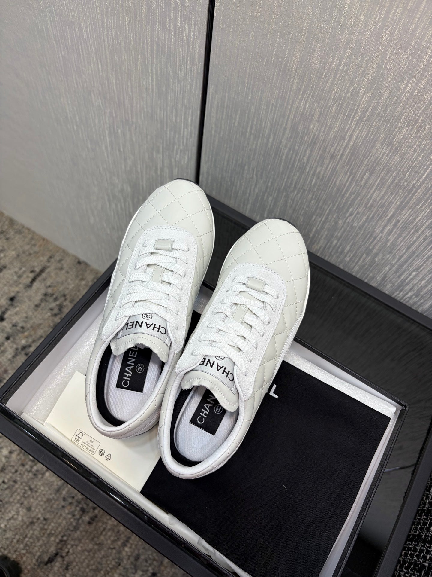 Chanel 26 Quilted Sneaker White in Lambskin 602471