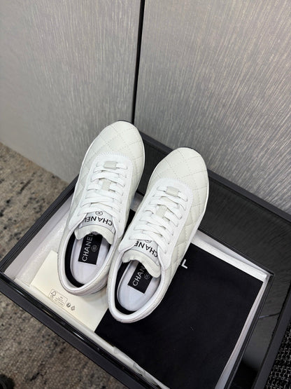 Chanel 26 Quilted Sneaker White in Lambskin 602471