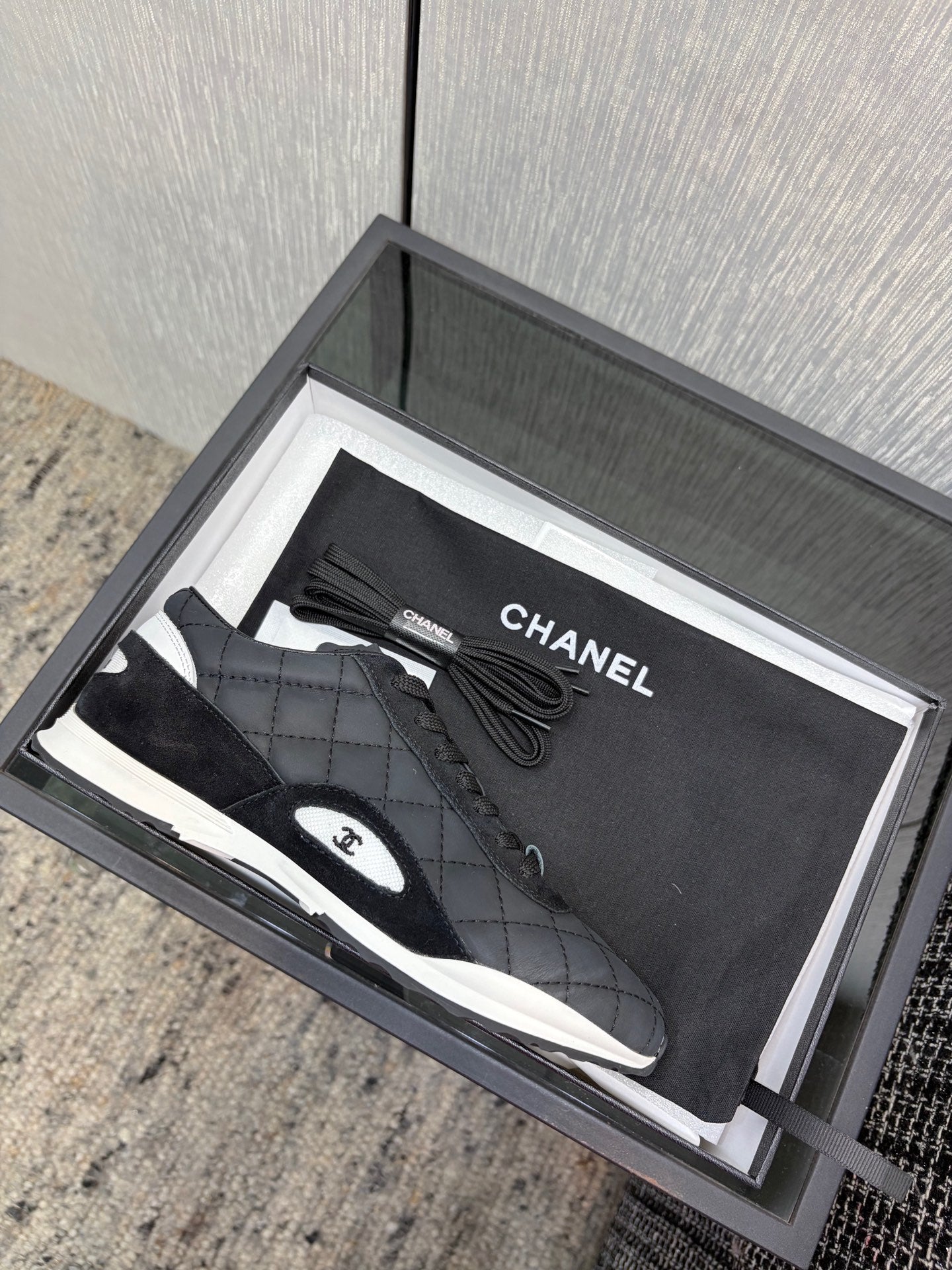 Chanel 26 Quilted Sneaker Black in Lambskin 602467