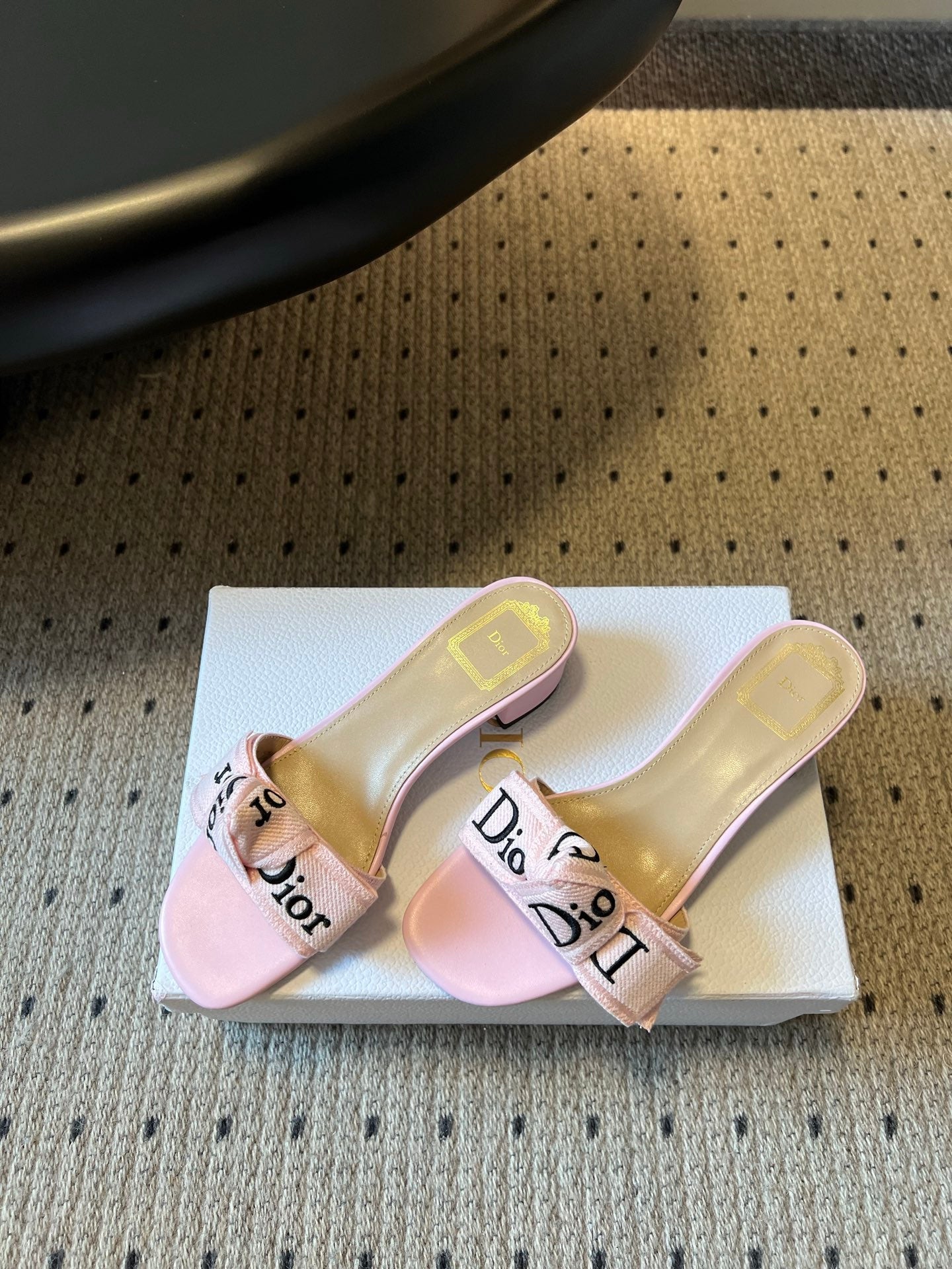 CD 26SS Letter Webbing Sandals 40 Pink in Fabric 789476