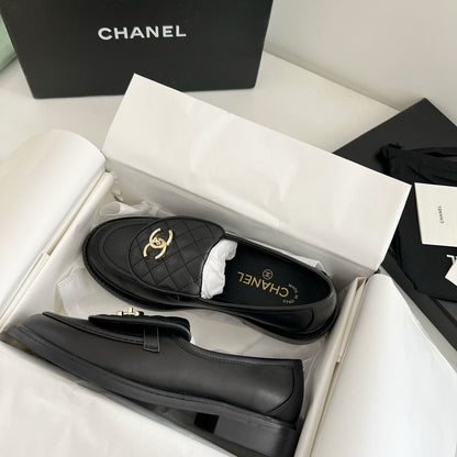 CC Moccasins 25mm In Black Lambskin