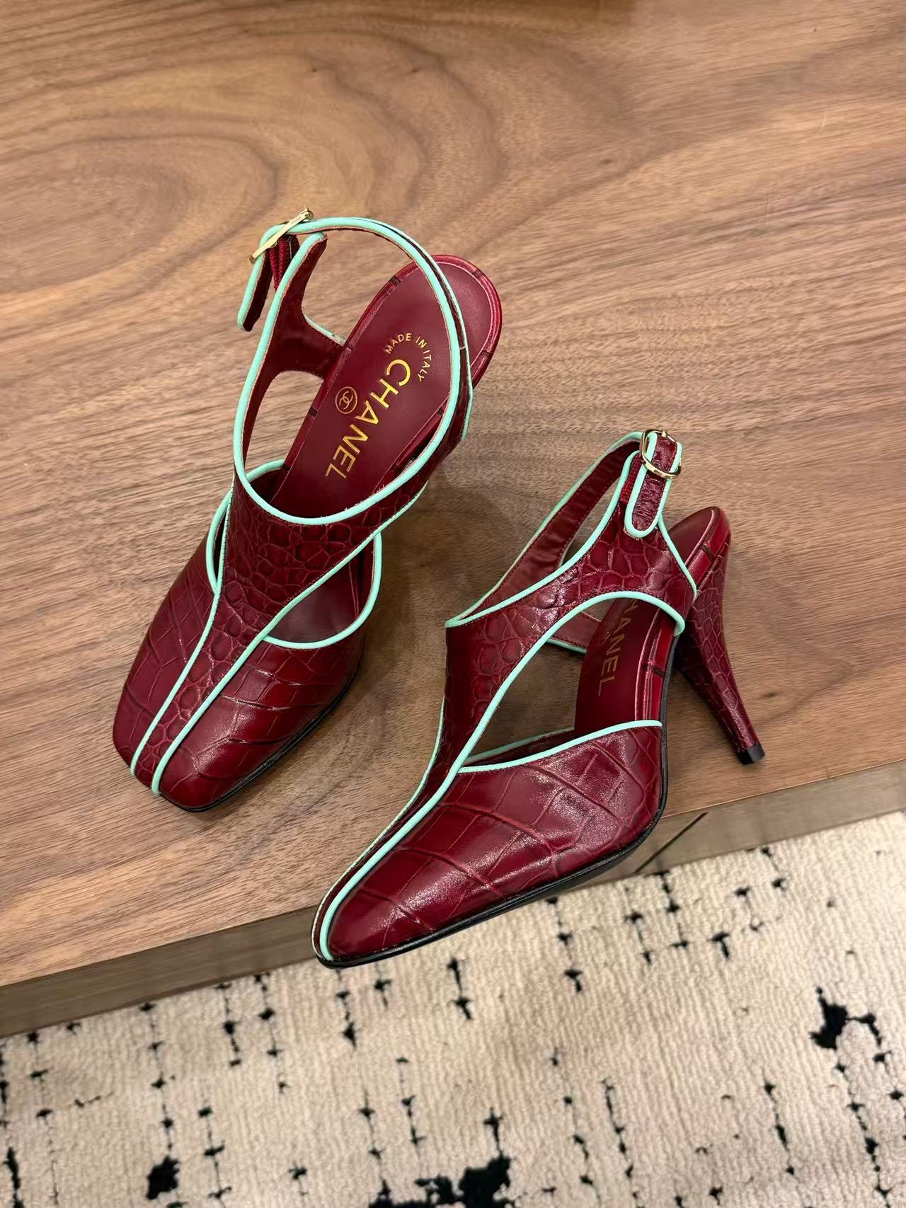 CC 2026 Slingback 9cm Burgundy Calfskin
