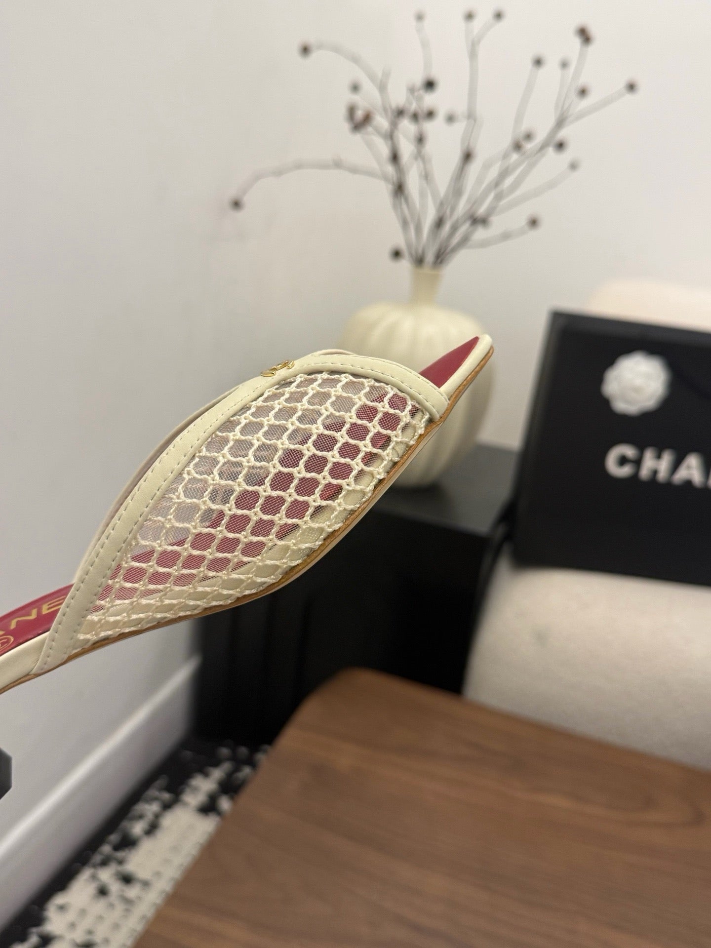 CC 26 Coco Beach Mules 40mm Beige in Mesh