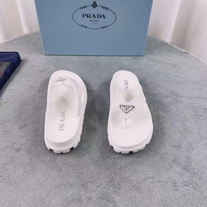 Pra Rubber Thong Sandals White