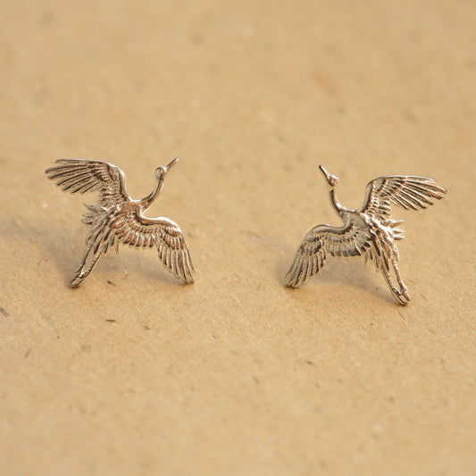 CRANE BIRD STUD EARRINGS