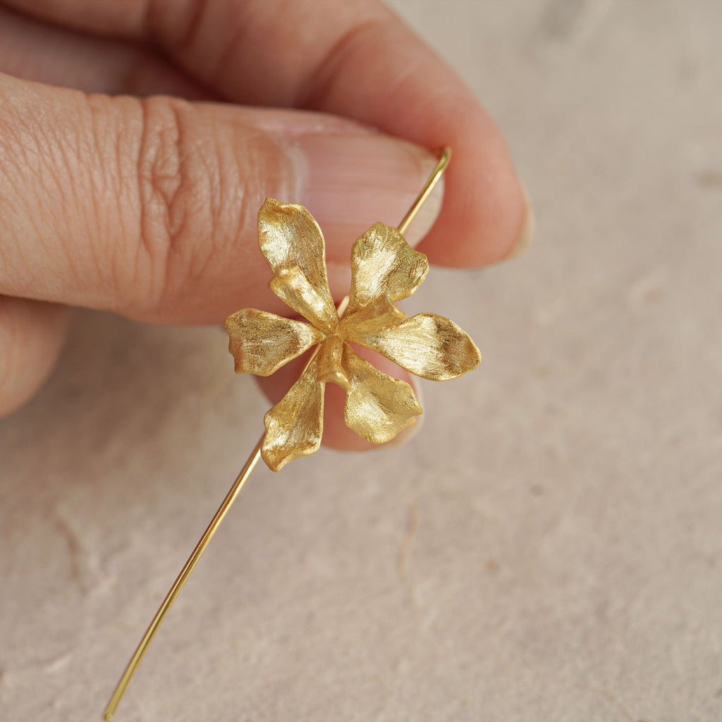 IRIS FLOWER DROP EARRINGS