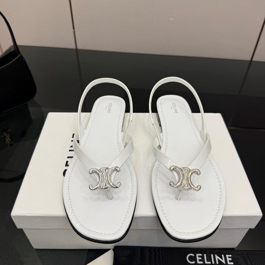 CL Biki Sandal White Calfskin 725673