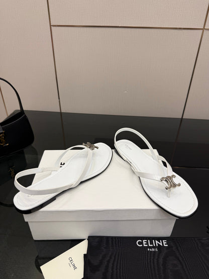 CL Biki Sandal White Calfskin 725673