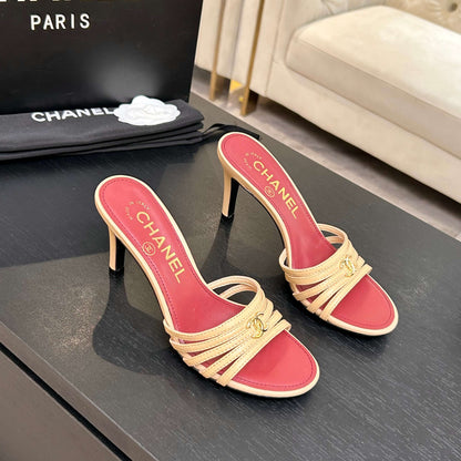 CC Métiers d__rt 26s Mules 6cm Beige Leather 847251