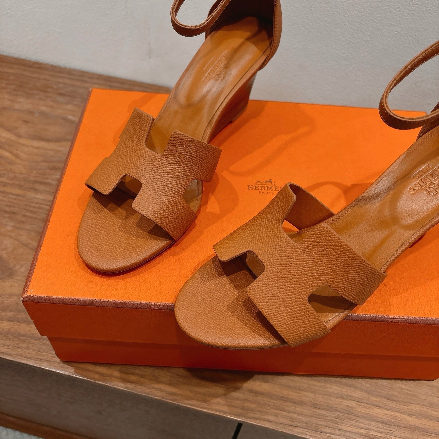 HM Encens Sandal 50mm Brown Calfskin 429014