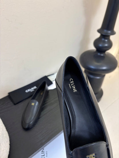Celine Aura Loafer Black Goatskin 606417