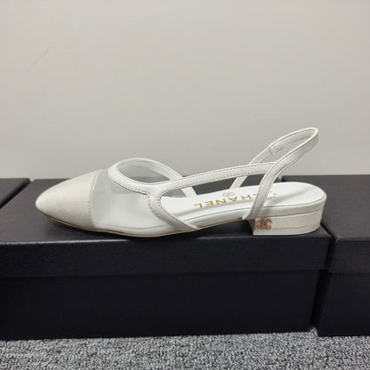 CC 26s Slingback 20 White Mesh Fabric Sheepskin 682002