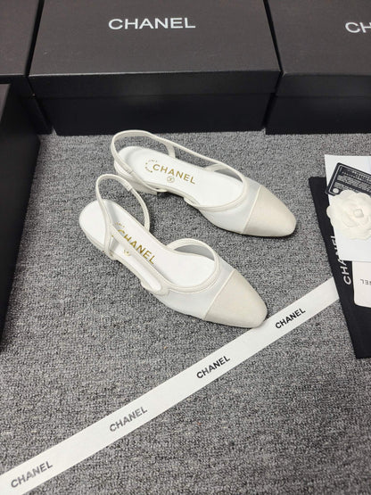 CC 26s Slingback 20 White Mesh Fabric Sheepskin 682002
