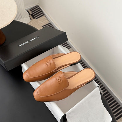 CC 26SS Loafers Mule Beige Lambskin 670819