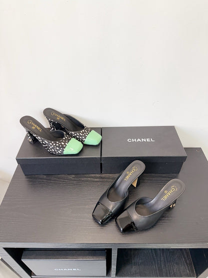 CC 26s Half-Slip Black Matcha Green Horse Hair Sheepskin 596644