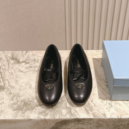 PRA 25s Ballet Flats Black Cowhide 449718