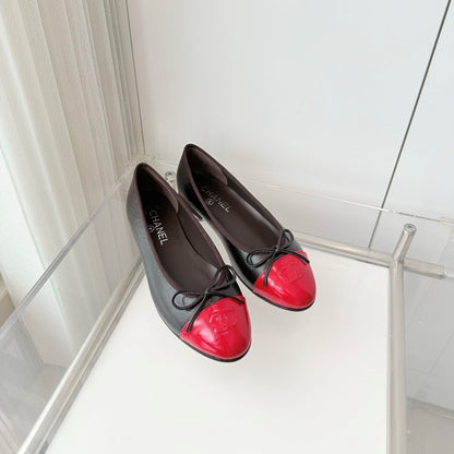 Chanel 2026 Ballet Flat Chocolate Red Lambskin 697409