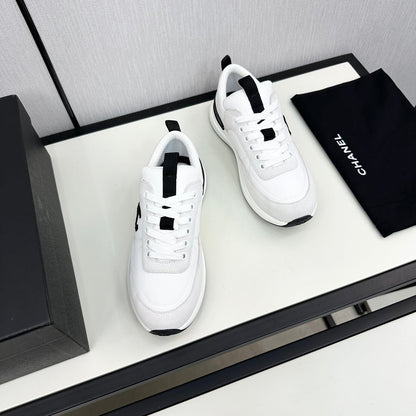 CC Sneaker Black White Cowhide Suede 789077
