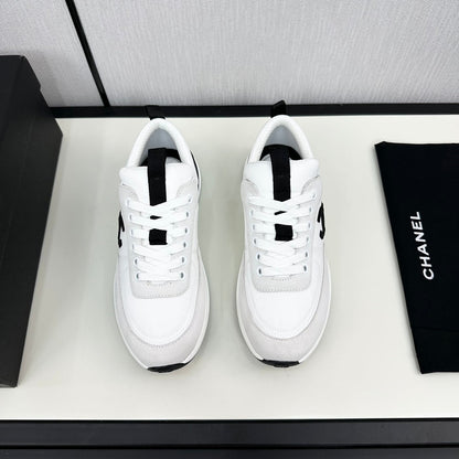 CC Sneaker Black White Cowhide Suede 789077
