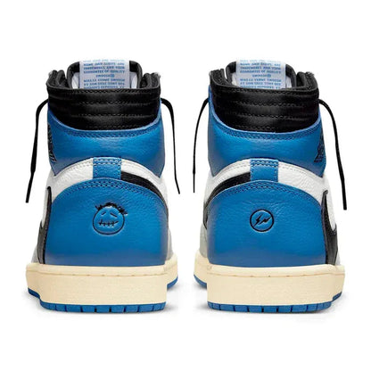 Travis Scott x Air Jordan 1 Blue Black White Leather