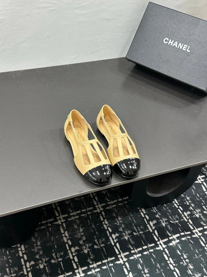 Chanel 2026 Flat Sandals Leather Sheepskin 832561