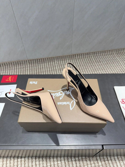 CL 26SS Slingback 100 Beige Patent Leather 613987