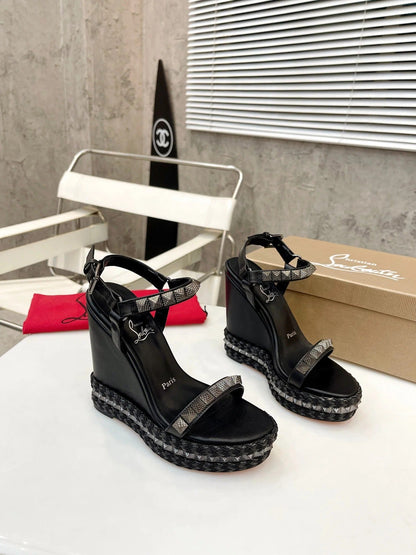 CL 2026 Nappa Mica Pyraclou 110 Wedge Sandals Leather 784235